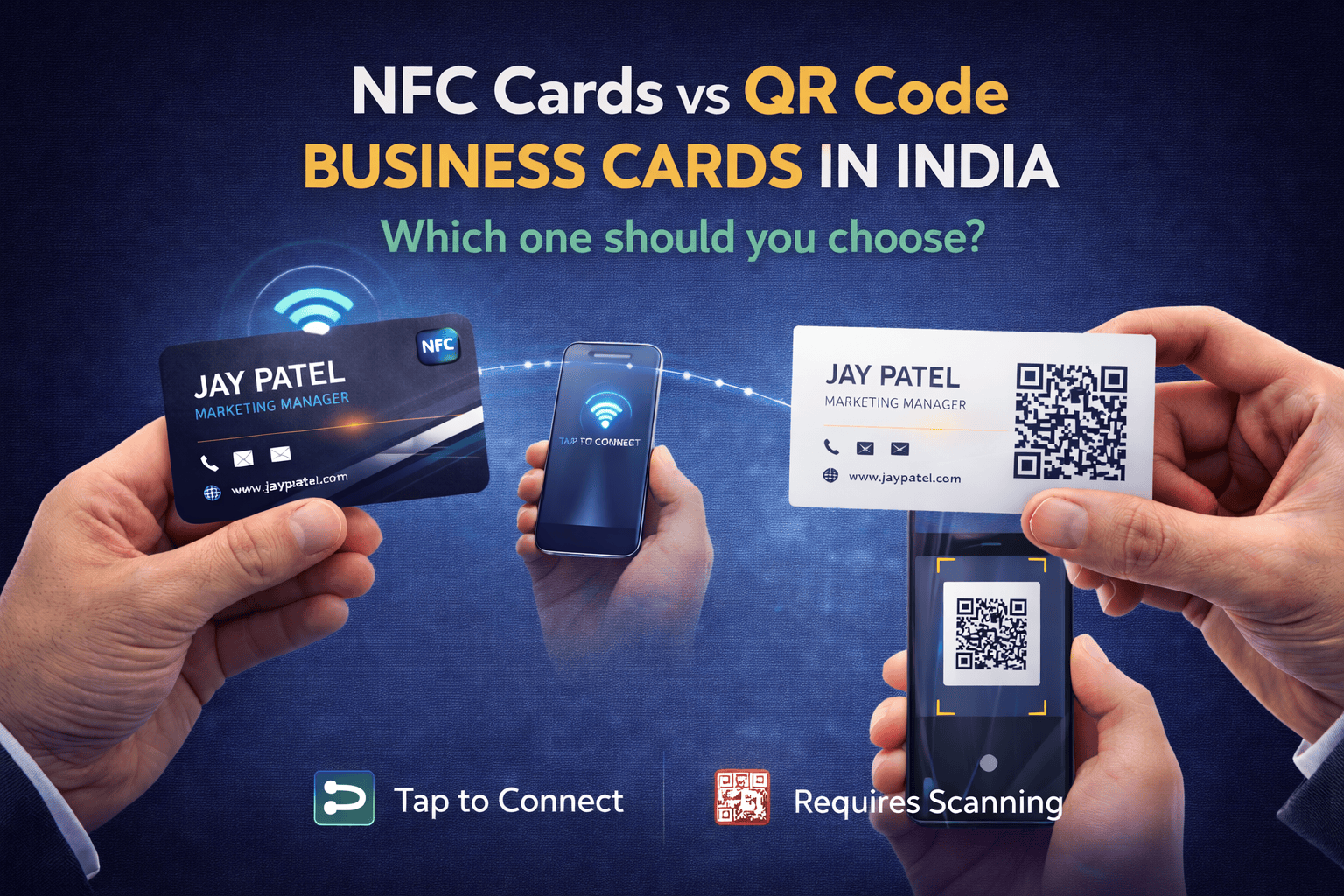 NFC Cards vs QR Code Business Cards in India. Which One Should You Choose?